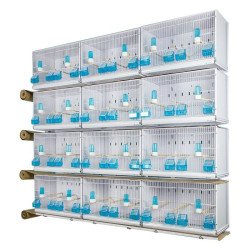 batterie d'élevage oiseaux 6 x 4 cages neuves